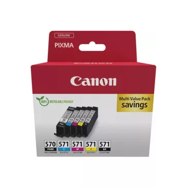   Canon PGI-570 PGBk (1x15 ml) + CLI-571 C/M/Y/Bk (4x7 ml) Tintapatron Multipack
