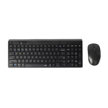   RAPOO 8050T vezeték nélküli billentyűzet + egér (Bluetooth, 2,4 GHz), fekete (192502)