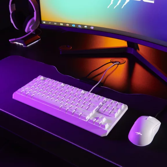 uRage Exodus 220 TKL vezetékes gamer billentyűzet, fehér (217819)