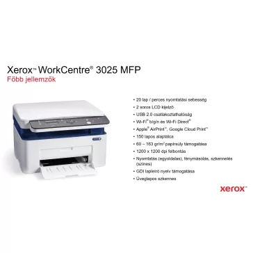 Xerox WorkCentre 3025 MFP sima tetős