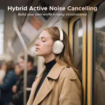   UGREEN HiTune Max5c hibrid aktív zajszűréssel fejhallgató fehér HP203