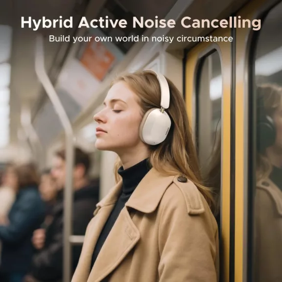 UGREEN HiTune Max5c hibrid aktív zajszűréssel fejhallgató fehér HP203
