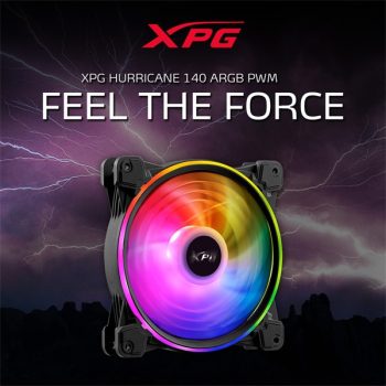   ADATA XPG Rendszerhűtő ventilátor Hurricane RGB, 14cm, fekete