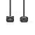 Nedis CEGL10500BK30 táp kábel IEC-320-C14 - IEC-320-C13, 3 x 0.75 mm, hossz 3m