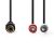 Nedis CAGB24020BK02 sztereo audio kábel, 1x RCA aljzat - 2x RCA dugó, 0,20m