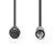 Nedis CAGL20100BK10 audio kábel 5p DIN dugó - 3,5mm szereo jack dugó, hossz 1m