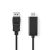 Nedis CCGL37100BK30 Displayport dugó - HDMI dugó kábel 1080p, 3m
