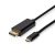 Nedis CCGL64352BK20 USB C (USB-C) - Displayport kábel, USB3.2 Gen 1, 4K@60Hz, 2m, (USB3.1, USB3.0, USB2.0)