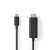 Nedis CCGL64655BK20 USB C (USB-C) - HDMI kábel, USB 3.2 Gen 1, 4K@60Hz, hossz 2m