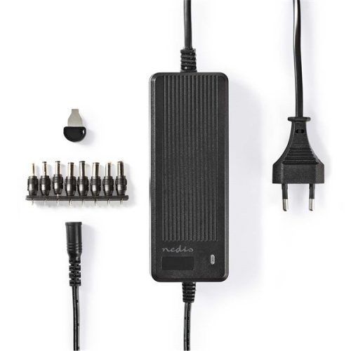 Nedis ACPA116 univerzális AC-DC tápegység, 6V - 16V, 60W, 8 cserélhető táp dugó
