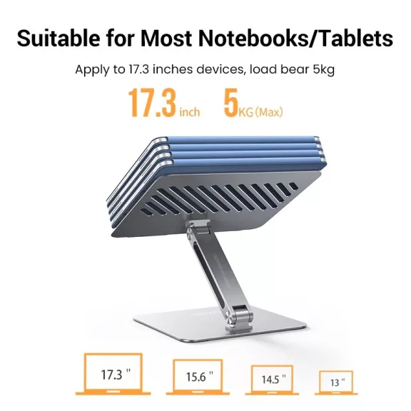 UGREEN Adjustable laptoptartó Silver LP339