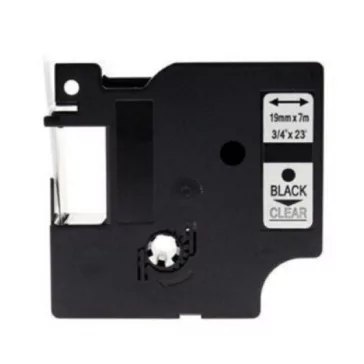   Utángyártott DYMO D1 45800 19mm x 7m átlátszó-fekete S0720820