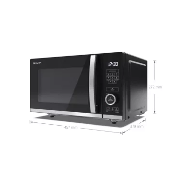   SHARP YC-QS204AEB 20L, forgótányér nélküli, síkágyas mikrohullámú sütő