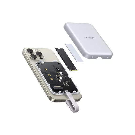 UGREEN mágneses M.2 NVMe SSD külső ház D619