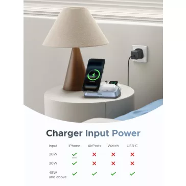 UGREEN 3 in 1 mágneses vezeték nélküli töltő EU W711