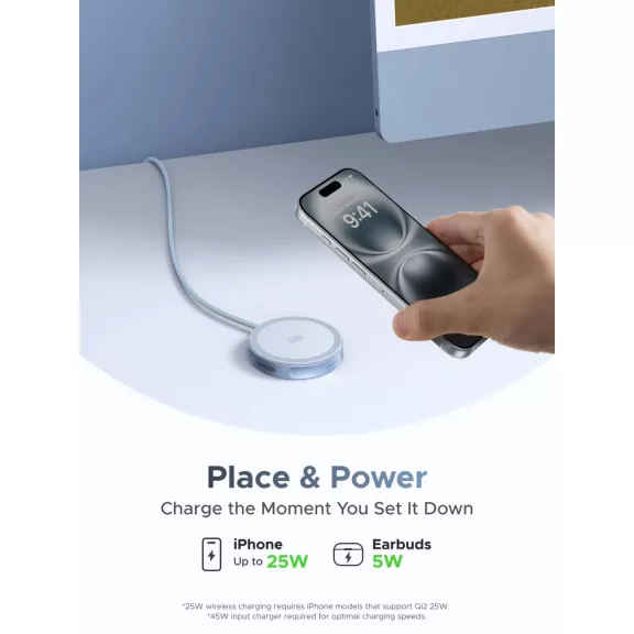 UGREEN 25W mágneses vezeték nélküli töltő W753