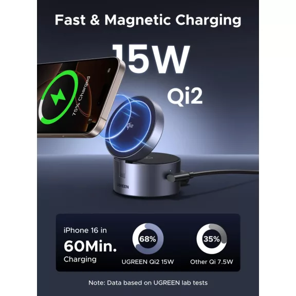 UGREEN 3 in 1 mágneses vezeték nélküli töltő EU W712