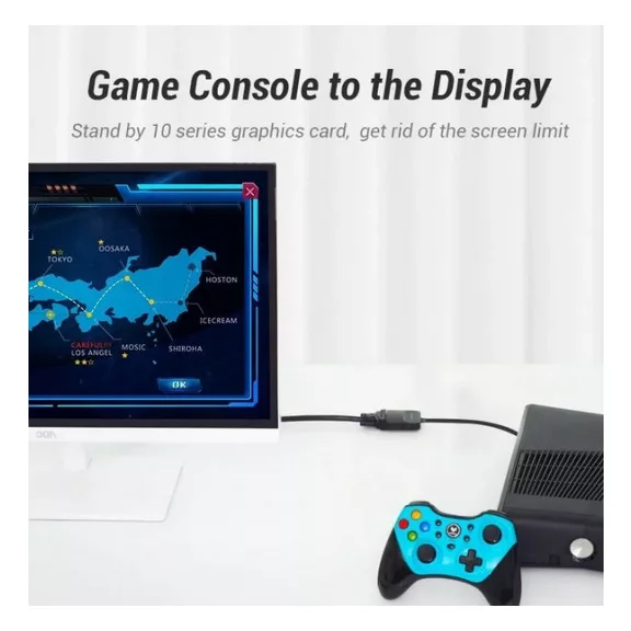 Vention HDMI (lapos) -> VGA, 0,15m, fekete, konverter