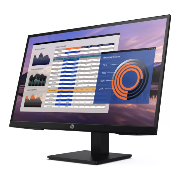 HP P27h 27" G4 FHD monitor;Csillogásmentes,FHD (1920 x 1080, 60 Hz-en); Hangszóró kimeneti teljesítménye 2 x 2 W;DisplayPortT és HDMI;1 VGA