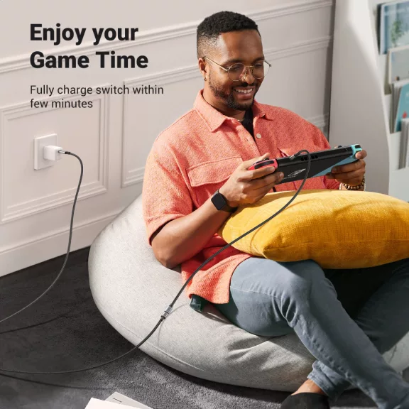 UGREEN USB-C apa - anya Gen2 5A fonott kábel 0.5 m fekete US372