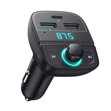   UGREEN Bluetooth autós töltő 5.0+PD+QC3.0+USB Flash Drive+TF fekete CD229
