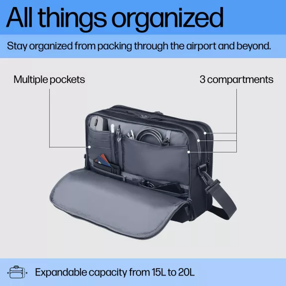 HP Travel Plus 15L 14inch Laptop utazótáska, vízlepergető