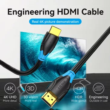 Vention HDMI 1.4, (fekete), 15m, kábel
