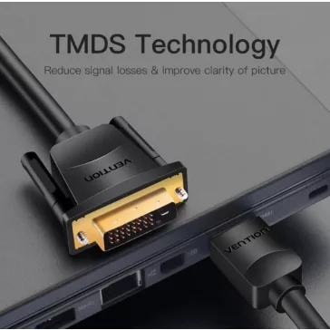 Vention HDMI -> DVI, (fekete), 3m, kábel