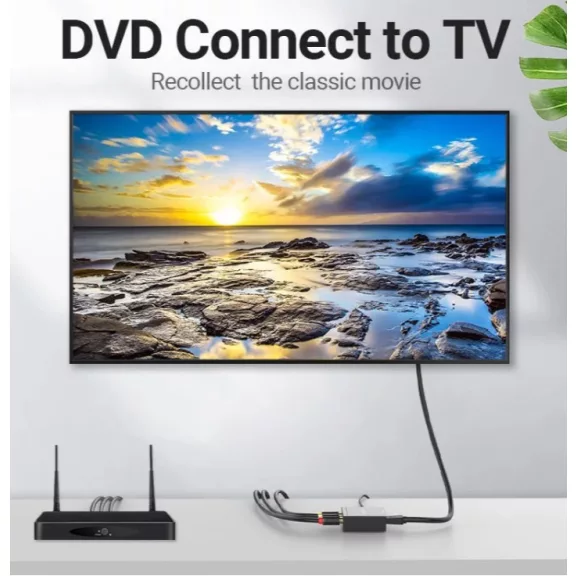 Vention RCA -> HDMI/F, (fekete), konverter