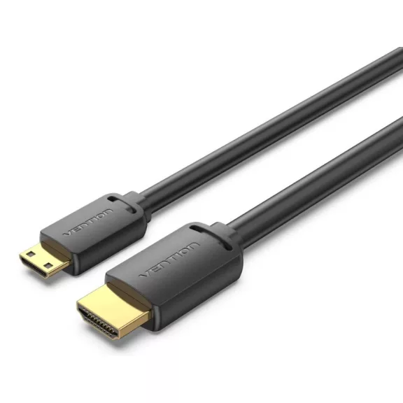 Vention mini HDMI/M -> HDMI/M (4K,HD, fekete), 1,5m, kábel