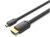 Vention micro HDMI/M -> HDMI/M (4K,HD,fekete), 1,5m, kábel