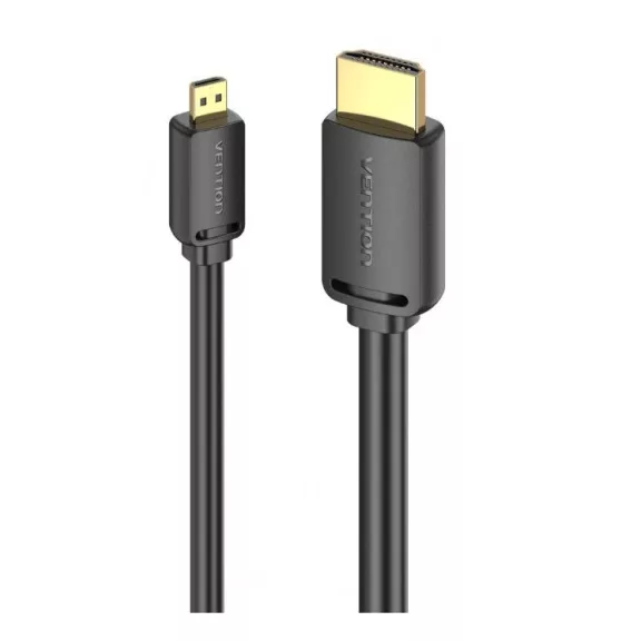 Vention micro HDMI/M -> HDMI/M (4K,HD,fekete), 2m, kábel