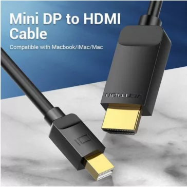   Vention HDMI/M -> HDMI/F (8K,hosszabbító, fekete), 1,5m, kábel