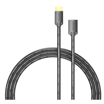   Vention HDMI/M -> HDMI/F (4K, HD, PVC, fekete), 2m, kábel
