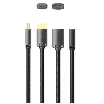   Vention HDMI/M -> HDMI/F (4K, HD, PVC, fekete), 3m, kábel