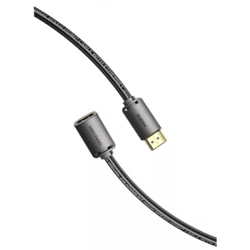   Vention HDMI/M -> HDMI/F (4K, HD, PVC, fekete), 3m, kábel