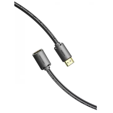   Vention HDMI/M -> HDMI/F (4K, HD, PVC, fekete), 5m, kábel