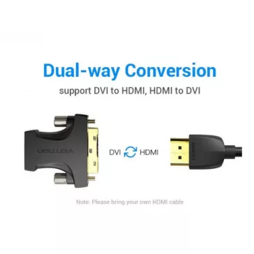 Vention HDMI/F -> DVI/M (24+5, fekete), adapter