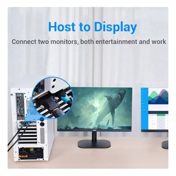 Vention HDMI/F -> DVI/M (24+5, fekete), adapter