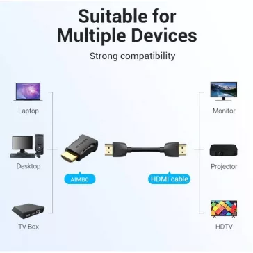 Vention HDMI/M -> HDMI/F (4K,fekete, 2darab), adapter