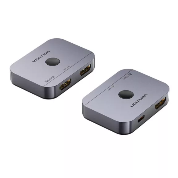 Vention HDMI (8K, 2-Portos kétirányú, szürke) , switcher