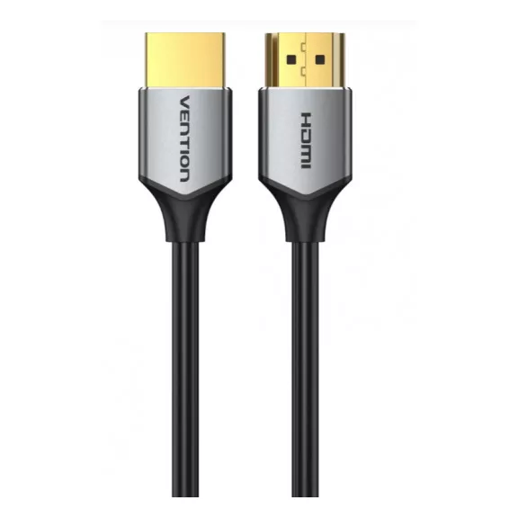 Vention HDMI -> HDMI, (Ultra vékony kivitel, Szürke Aluminum Ötvözet), 0,5m, kábel