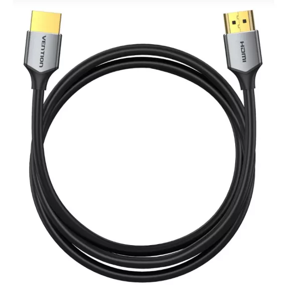 Vention HDMI -> HDMI, (Ultra vékony kivitel, Szürke Aluminum Ötvözet), 0,5m, kábel
