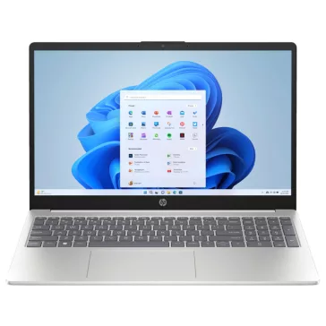   HP Laptop 15-fc0062nh, 15.6"" FHD AG SVA  250Nits, AMD Ryzen 3 7320U QC, 8GB, 512GB PCIe SSD, Radeon Graphics, természetes ezüst, DOS, 3 év garancia;  háttérviágításos numerikus billentyűzet