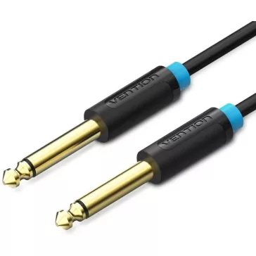   Vention 6.5mm jack/M -> 6.5mm jack/M kábel, (fekete, aranyozott), 1,5m, kábel