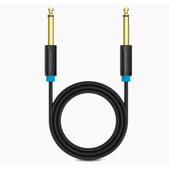 Vention 6.5mm jack/M -> 6.5mm jack/M, (audio,fekete), 5m, kábel