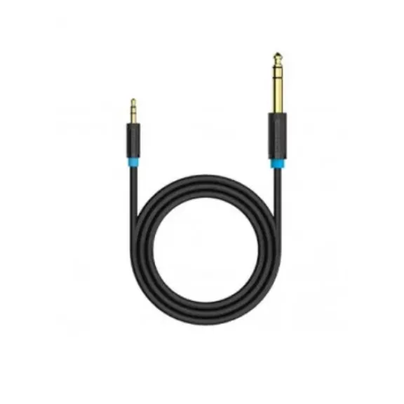 Vention 6.5mm jack/M -> 3.5mm jack/M, (audio,fekete), 1m, kábel