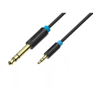   Vention 6.5mm jack/M -> 3.5mm jack/M, (audio,fekete), 1m, kábel