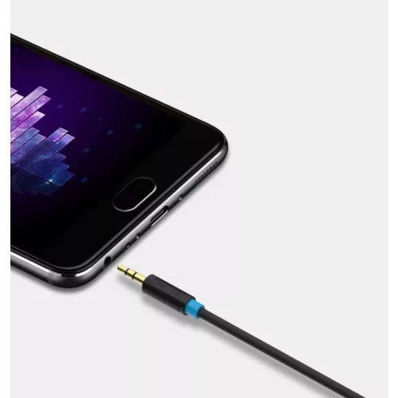 Vention 6.5mm jack/M -> 3.5mm jack/M,  (audio,fekete), 3m, kábel
