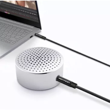   Vention 3.5mm jack/M -> 3.5mm jack/M,  (audio,fekete), 0,5m, kábel